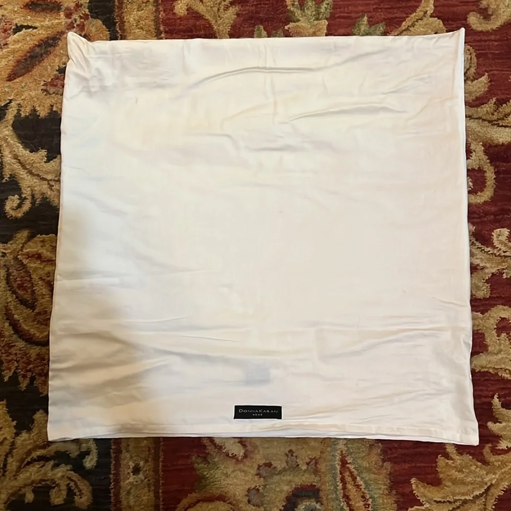 Donna Karan Home Euro Sham/ Pillow Cover in White, EUC